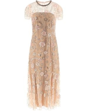 self portrait floral sequin embroidered dress ZARA. Embroidered floral dress Tm – Hibuy market main image 0
