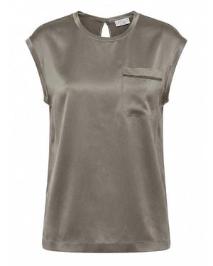 Brunello Cucinelli Blouse - Gray