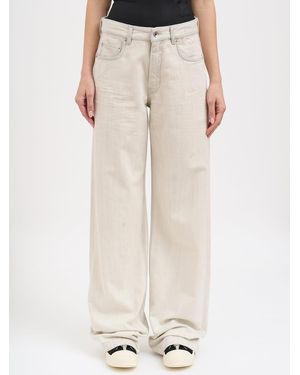 Rick Owens Geth Jeans Denim Pants - White