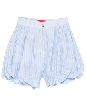 Thelatest Light Striped Shorts - Blue