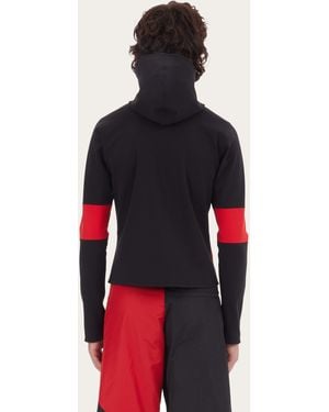 Ferragamo Colorblock Hooded Rain Jacket - Red