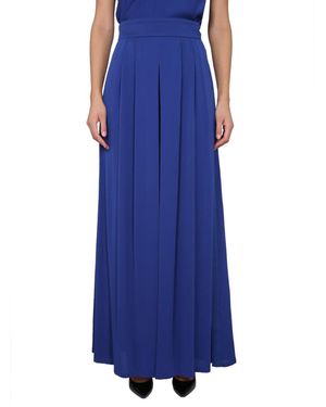 Max Mara Wide Silk Tuxedo Pants - Blue