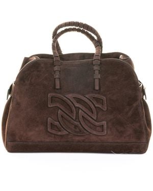 Casadei Park Avenue Leather Tote Bag - Brown