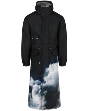 McQueen Sky Print Parka - Black