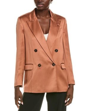 Brunello Cucinelli Copper Double Breasted Blazer - Orange
