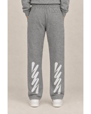 Off-White c/o Virgil Abloh Heather Cotton Sweatpants - Gray
