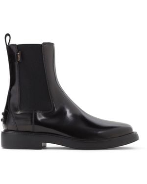Tod's Leather Ankle Boots - Black