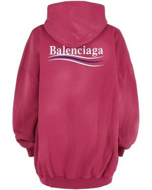 Balenciaga Embroidered Campaign Logo Hoodie