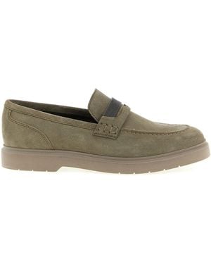 Brunello Cucinelli Suede Leather Loafers - Green