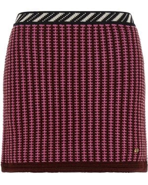 Versace Crochet Knit Skirt - Red