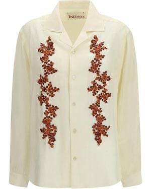 BAZISZT Shirt Embroidered - White