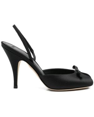 3Juin Slingback Strap Peep Toe Shoes - Black