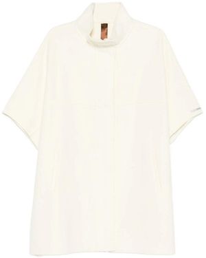 GLOX Off- High-Neck Coat - White