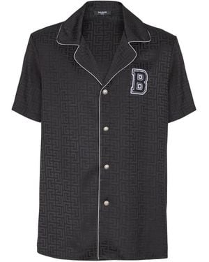 Balmain Varsity Pajama Shirt - Black