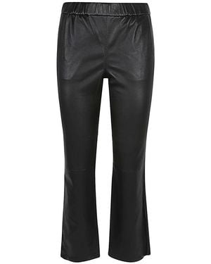 Enes Leather Pants - Gray