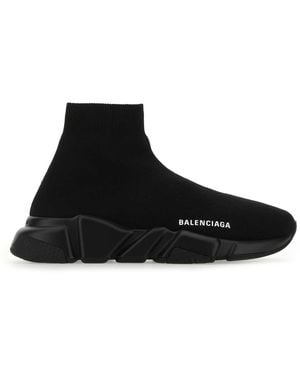 Balenciaga Slip On Rubber Sole Shoes - Black