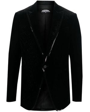 DSquared² Velvet Blazer - Black