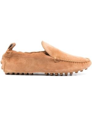 Tod's Gommino Curled Suede Loafers - Pink