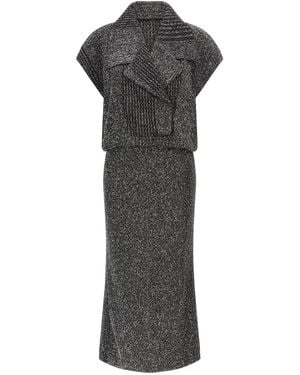 Missoni Sequin Zigzag Dress - Gray