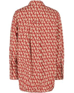 Valentino Toile Iconographe Shirt Dress - Red