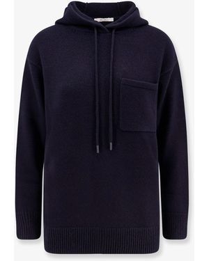 Max Mara Liana Cashmere And Wool Hooded Sweater - Blue