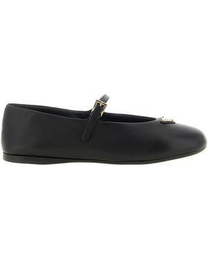 Prada Nappa Ballet Flats - Black
