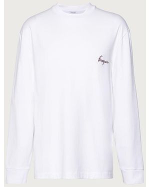 Ferragamo Cotton Relaxed Sweater - White