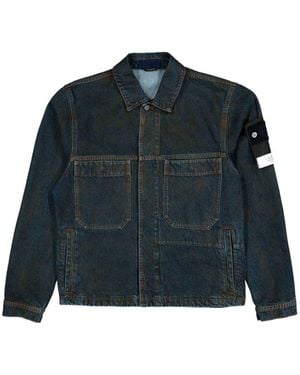 Stone Island Laser Pigment Denim Overshirt - Blue