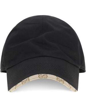 Gucci Baseball Cap With Gg Fabric Detail - Black