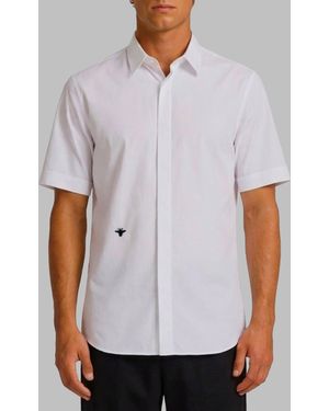 Dior Short-Sleeved Shirt With Embroidered Bee - White