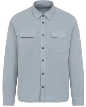 C.P. Company C.P. Company Pocket Button Shirt - Blue