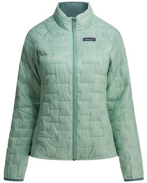 Patagonia W Jackets And Coats Light Blue - Green