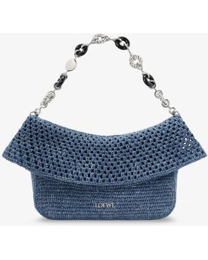 Loewe Shoulder Bag Ola Paula's Ibiza Raffia - Blue