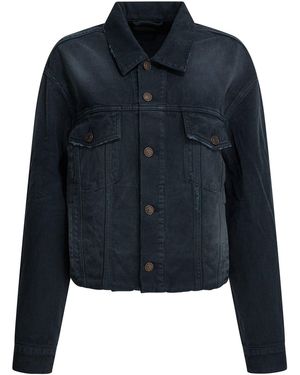 Balenciaga Denim Jacket With Old Effect - Blue