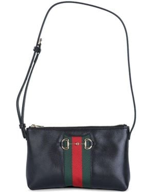 Gucci Horsebit Web Mini Bag - Blue