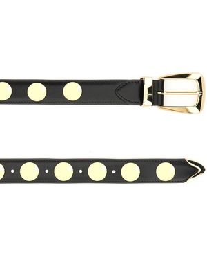 KHAITE Calfskin Belts - Metallic