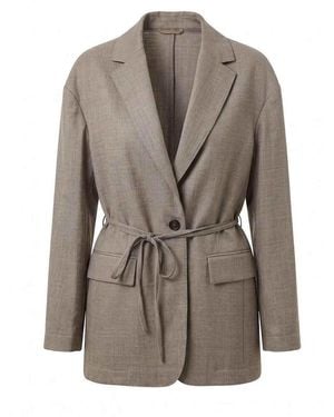 Brunello Cucinelli Wool Tailored Blazer - Gray