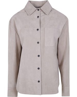 DR. HOPE Classic Suede Overshirt - Gray