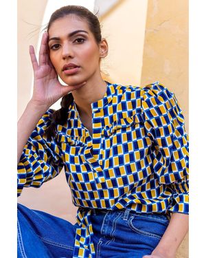 Beyond By Vera 1874 Stella Top - Blue