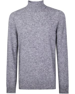 Nuur Long Sleeves Turtle Neck Sweater - Blue