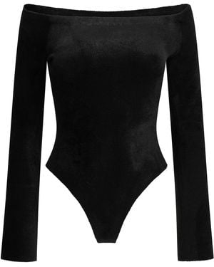 Alaïa Velvet Shaping Bodysuit - Black