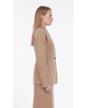 Ferragamo Matching-Set Stand-Collar Jacket — Camel/Tan - Natural