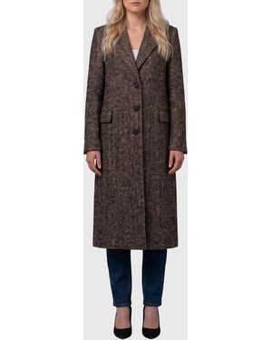Tagliatore Amanda Single-Breasted Coat - Brown
