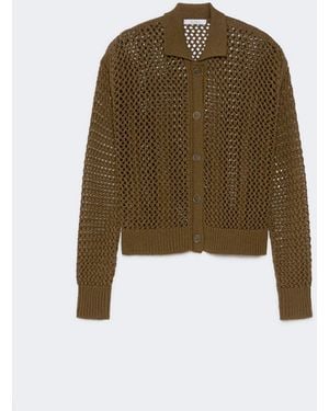 Max Mara Cotton Cord Film Cardigan - Green