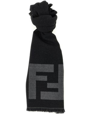 Fendi Ff Macro Scarf - Black