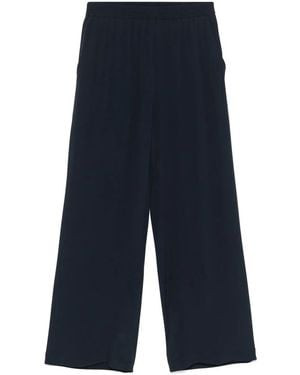 Seventy Crepe Mixed Silk Pants - Blue