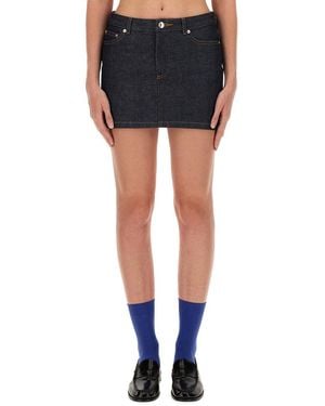 A.P.C. Mini Skirt - Blue