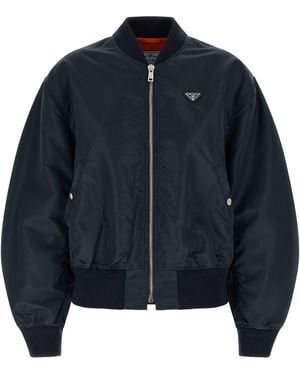 Prada Twill Bomber Jacket - Blue
