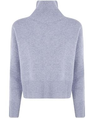 Kujten "Ulla Crop" Turtle Neck - Blue