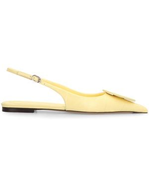Jacquemus Duelo Leather Slingback Pumps - Yellow